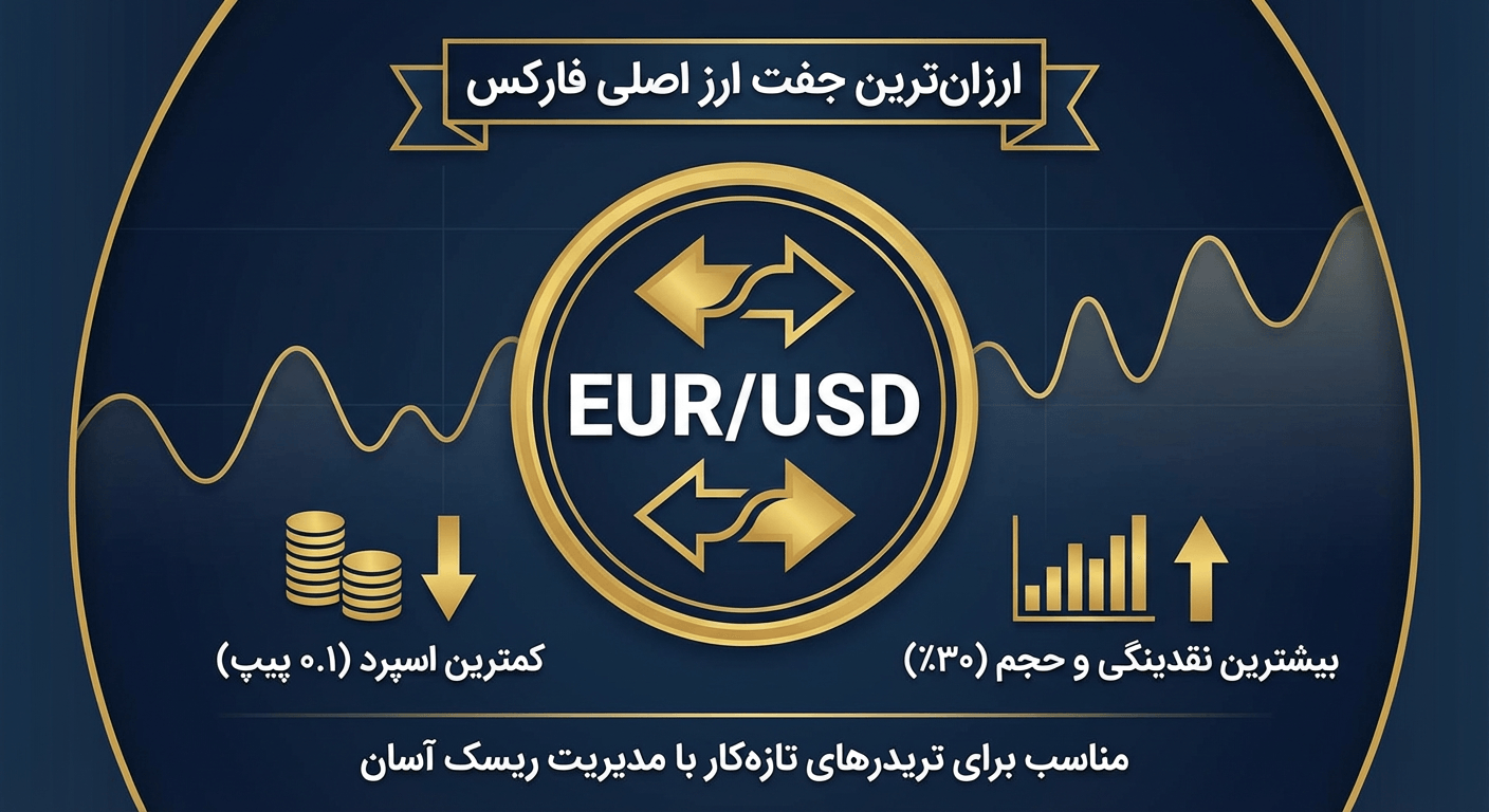 ارزان‌ترین جفت ارز (EUR/USD)