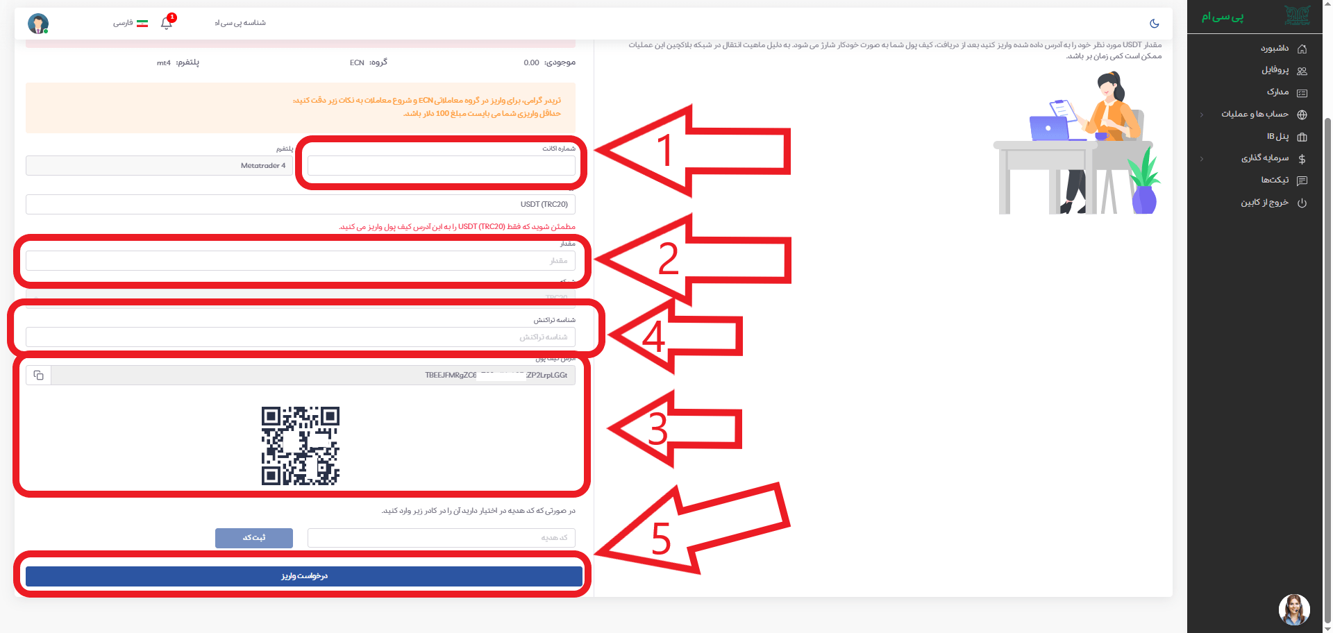 مرحله آخر واریز در PCM