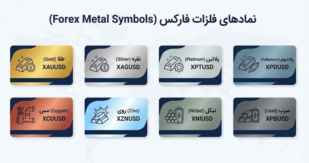 نماد فلزات فارکس