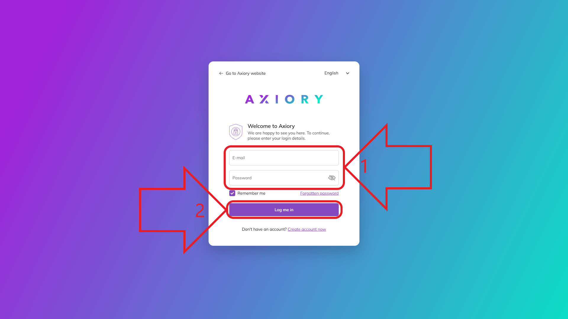  مرحله دوم از ورود به حساب کاربری در بروکر Axiory