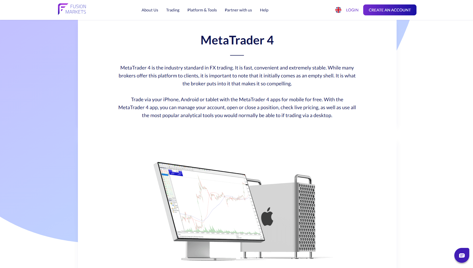 پشتیبانی بروکر Fusion Markets
