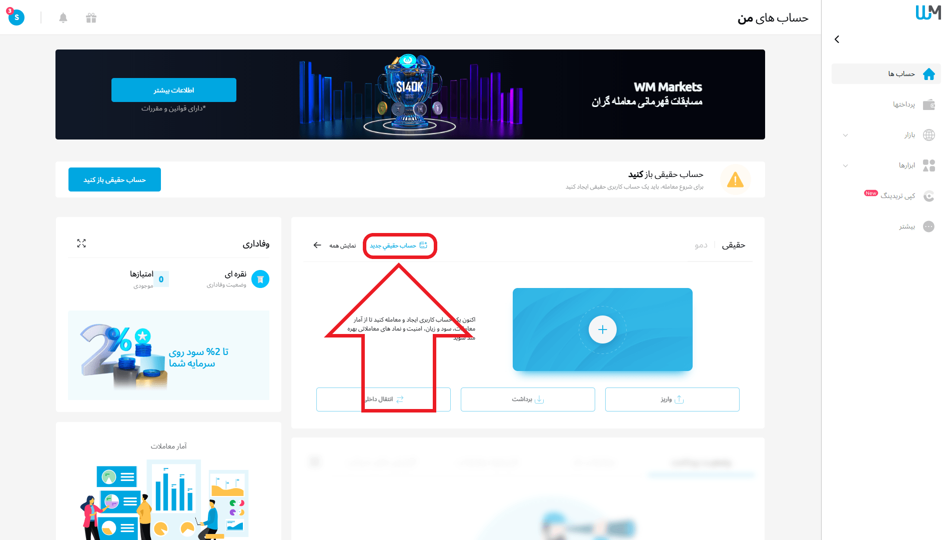 مرحله اول از افتتاح حساب معاملاتی در بروکر ویندزور