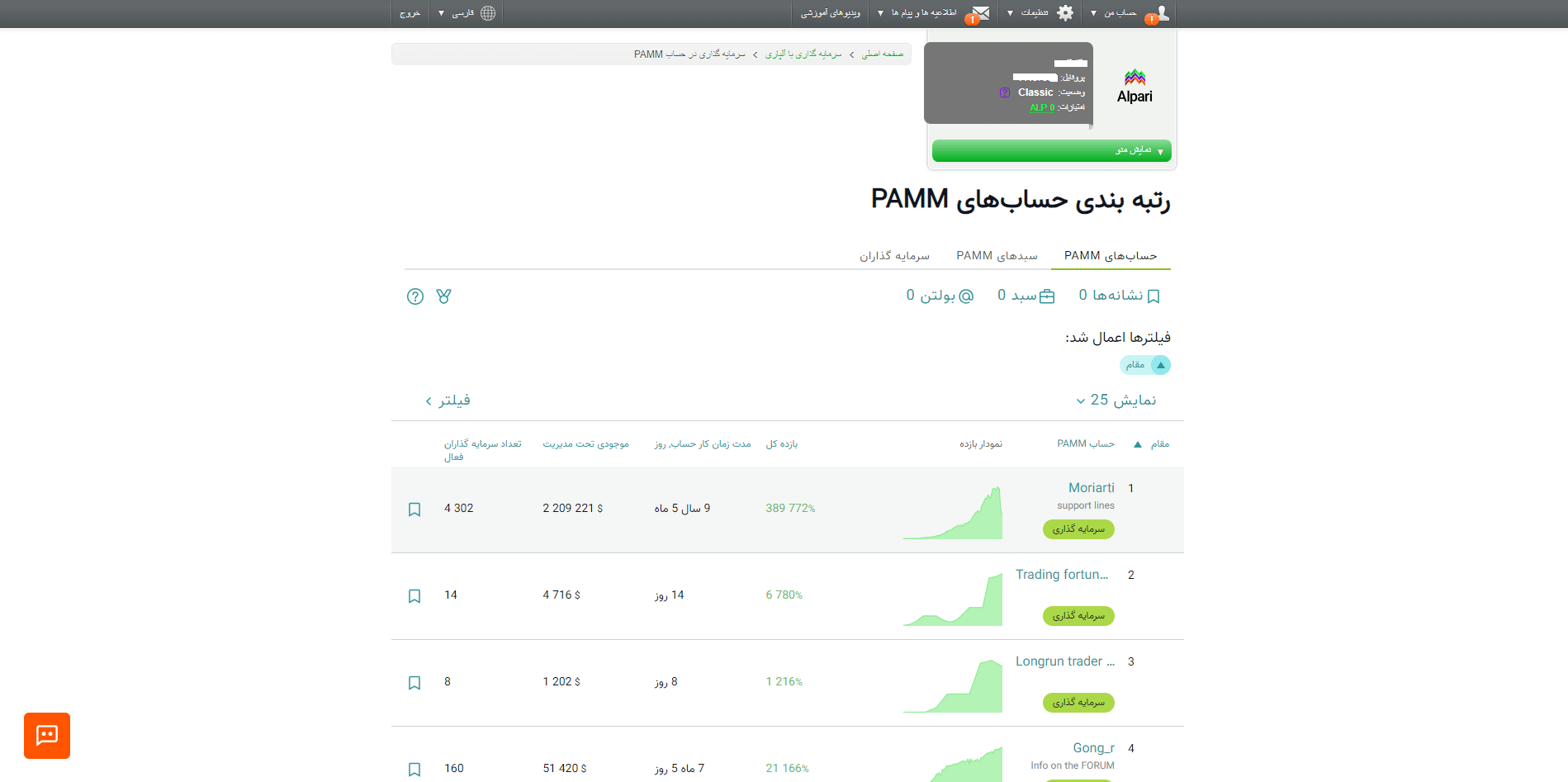 آموزش حساب پم آلپاری