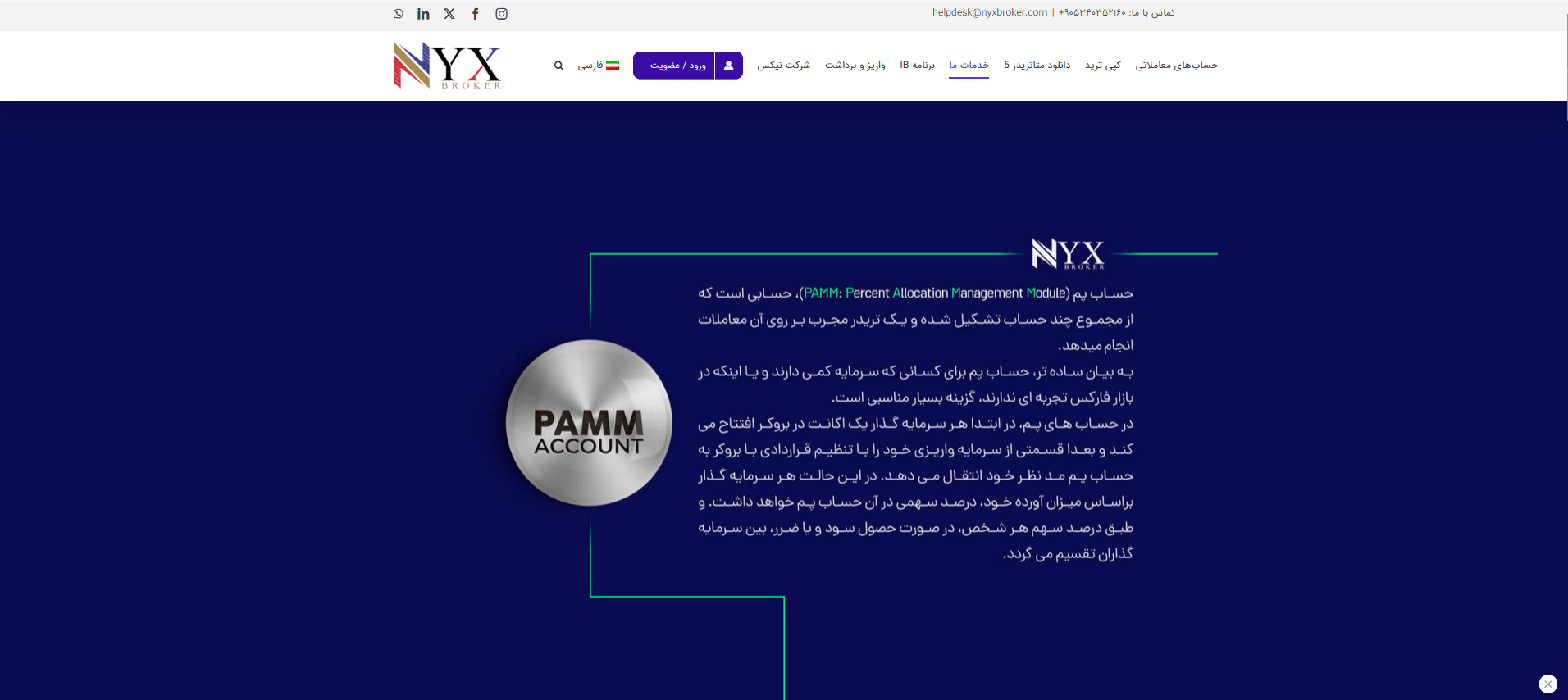 رتبه بندی حساب پم بروکر نیکس