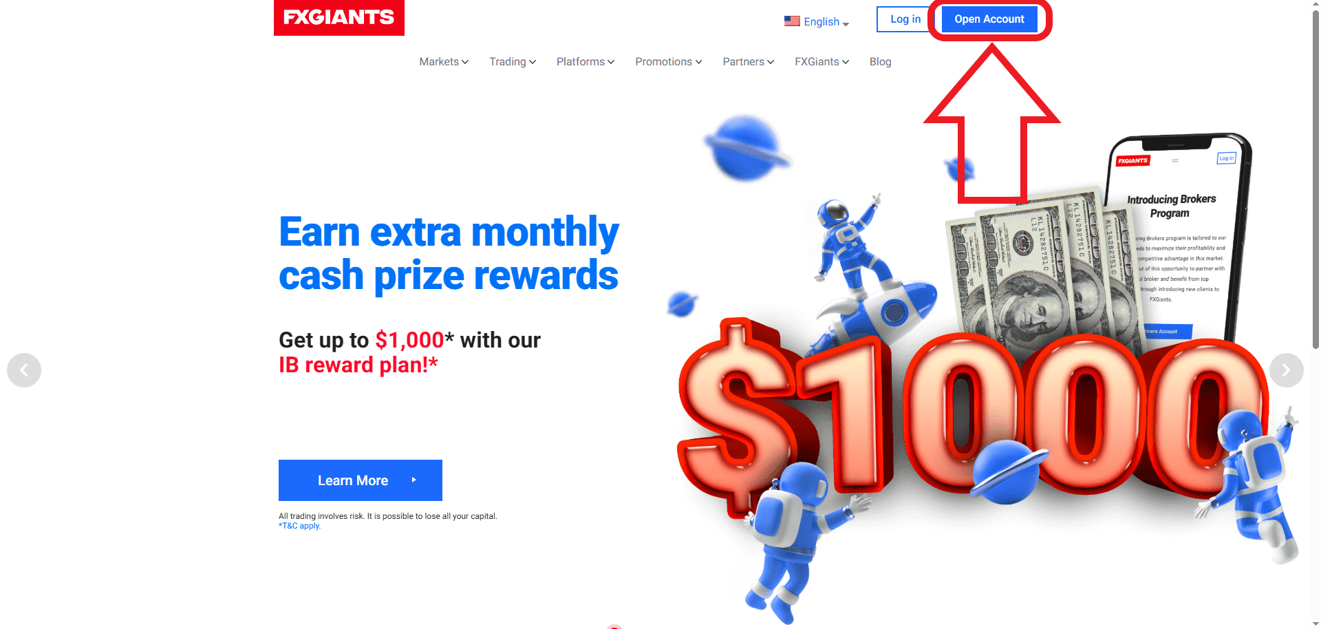 مرحله اول از ثبت نام در بروکر FxGiants