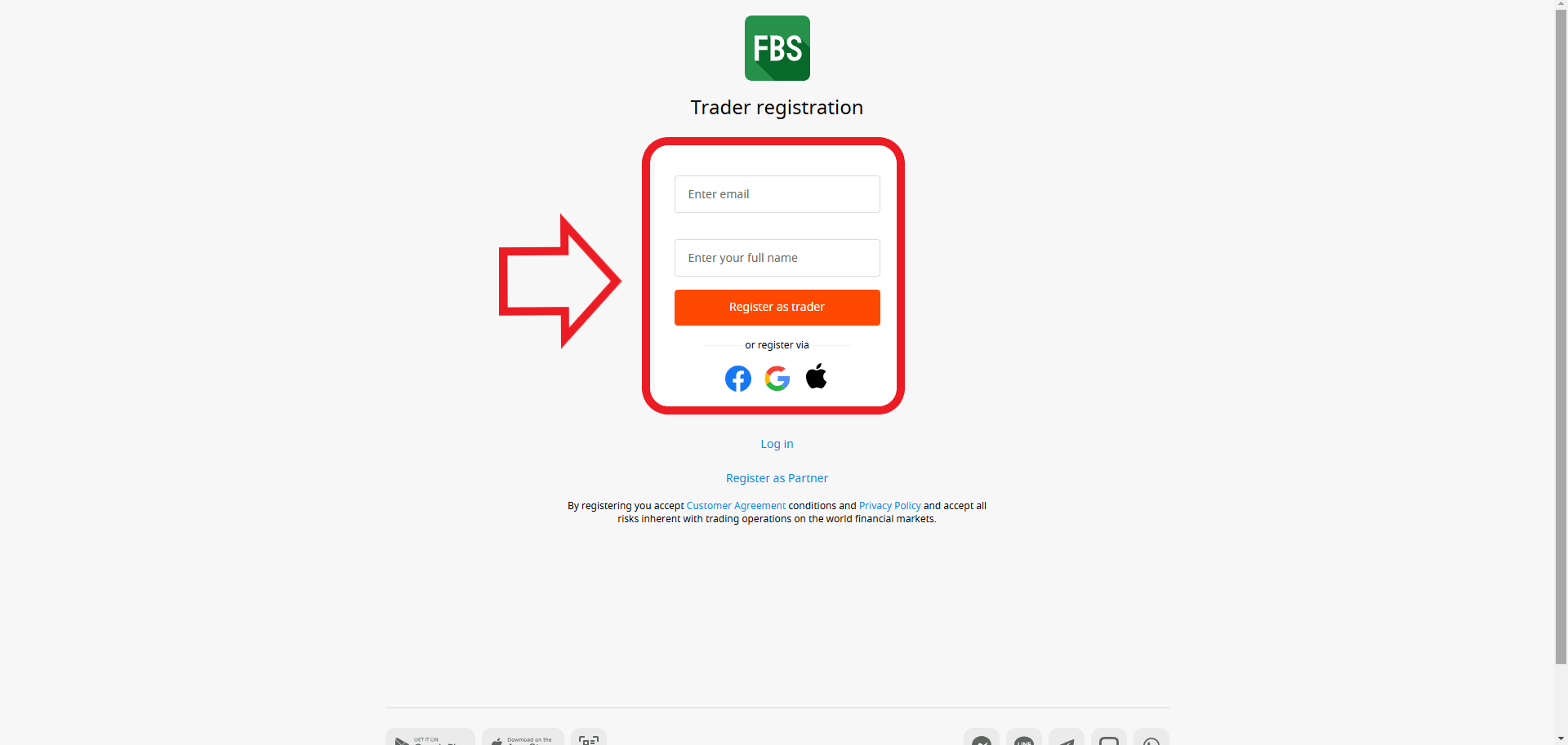 مرحله دوم ثبت نام در FBS