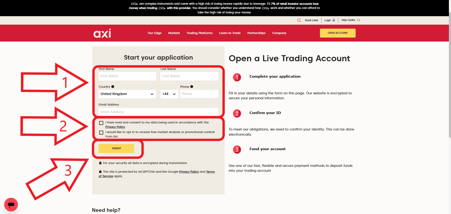 مرحله دوم واریز در بروکر AYAMarkets