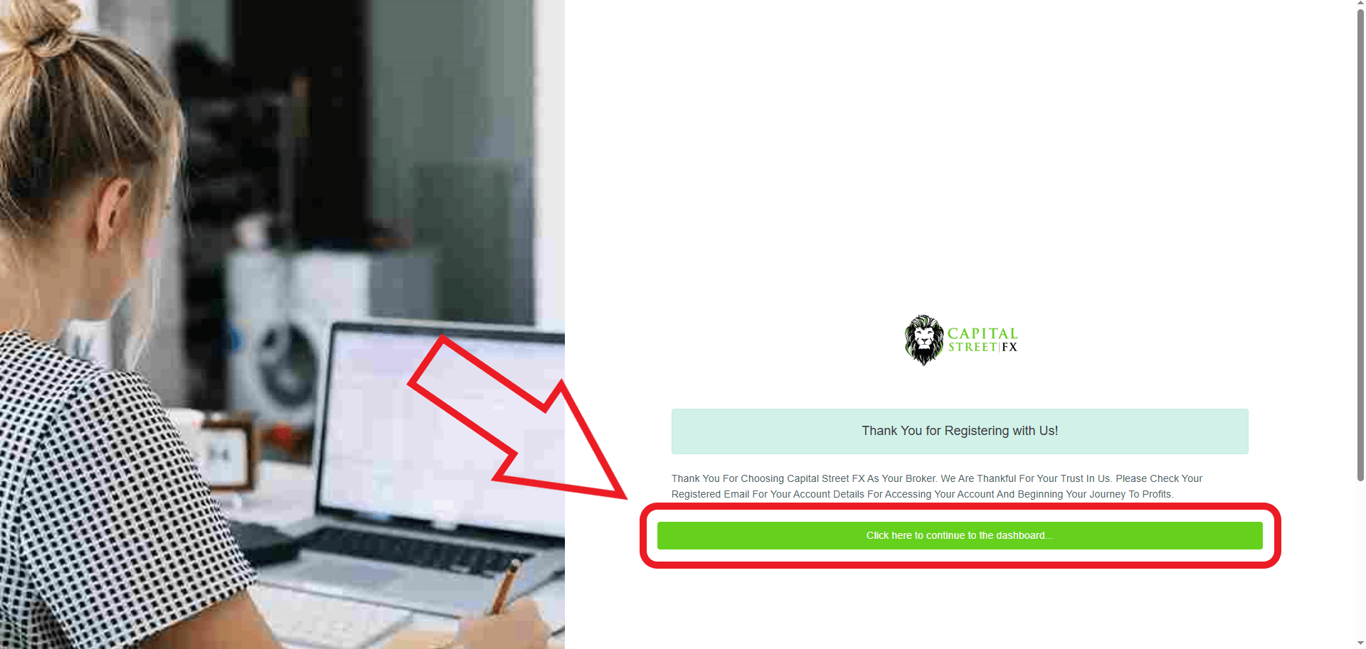 مرحله آخر ثبت نام در بروکر کپیتال استریت