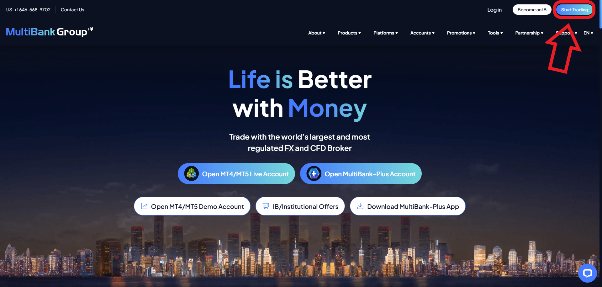 مرحله اول ثبت نام در multi Bank