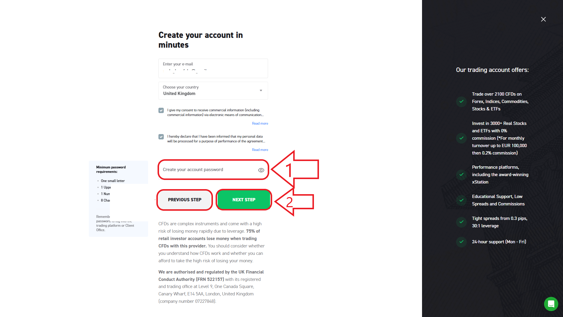 مرحله سوم ثبت نام در بروکر ایکس تی بی