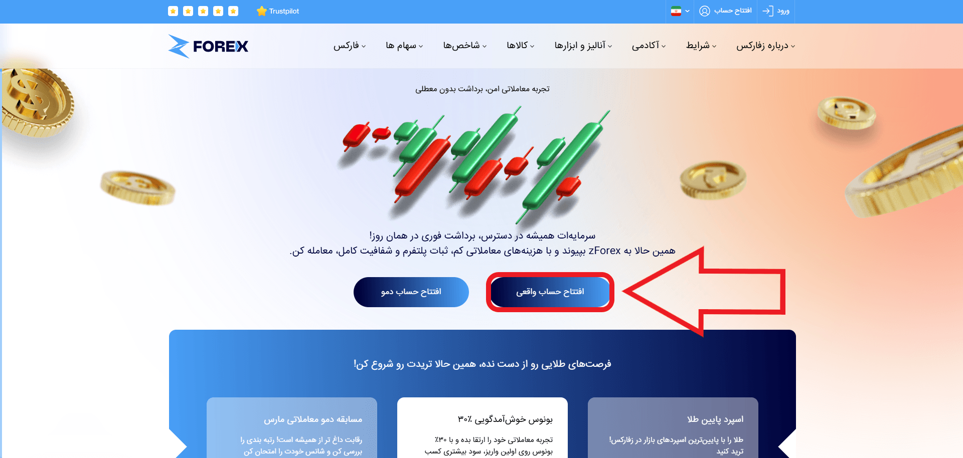 مرحله اول ثبت نام در بروکر زد فارکس