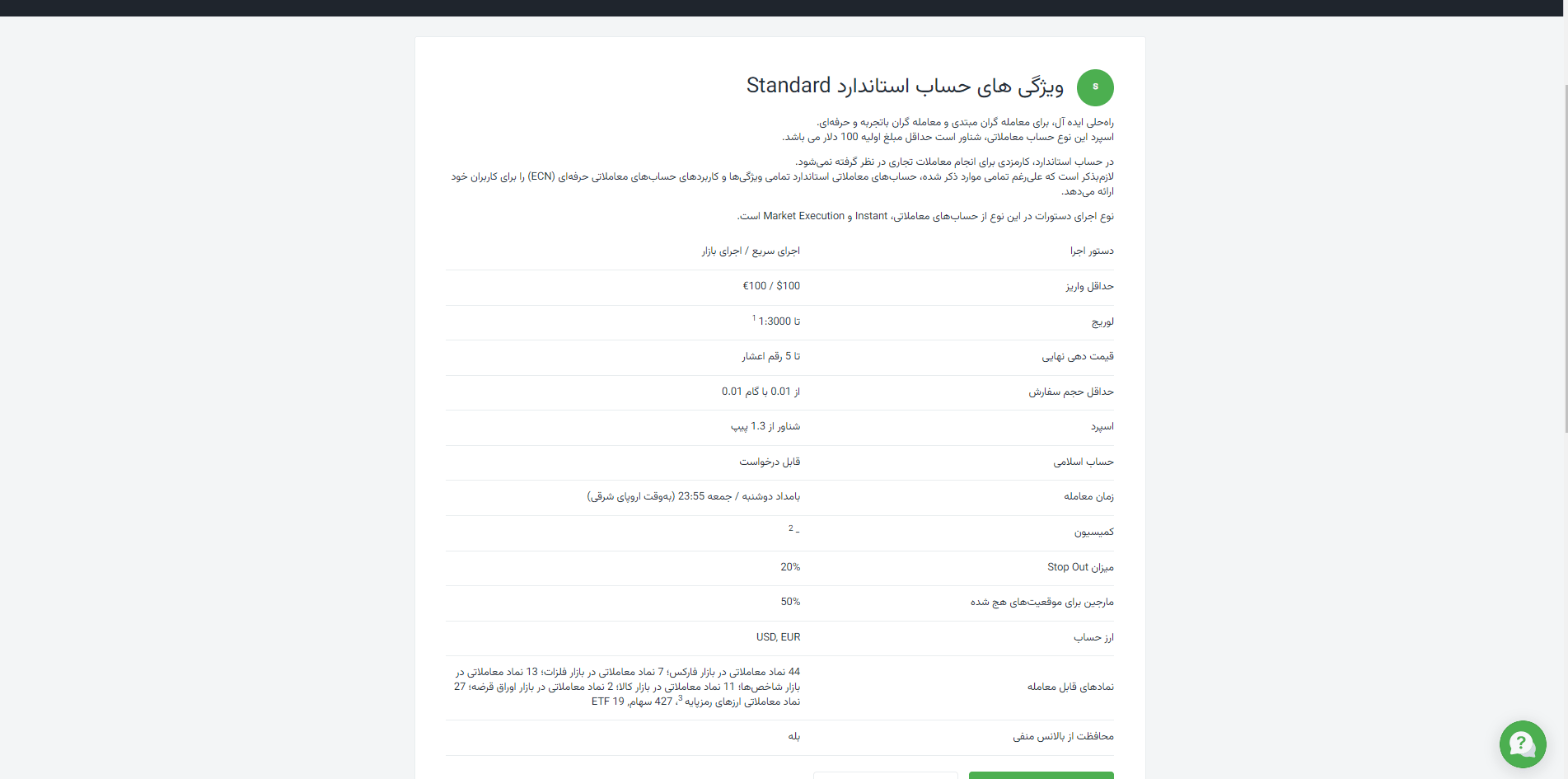 حساب استاندارد آمارکتس