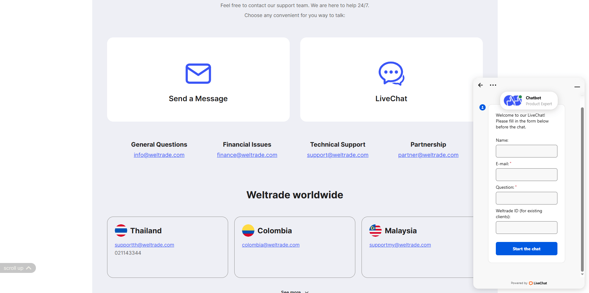 پشتیبانی بروکر ول ترید