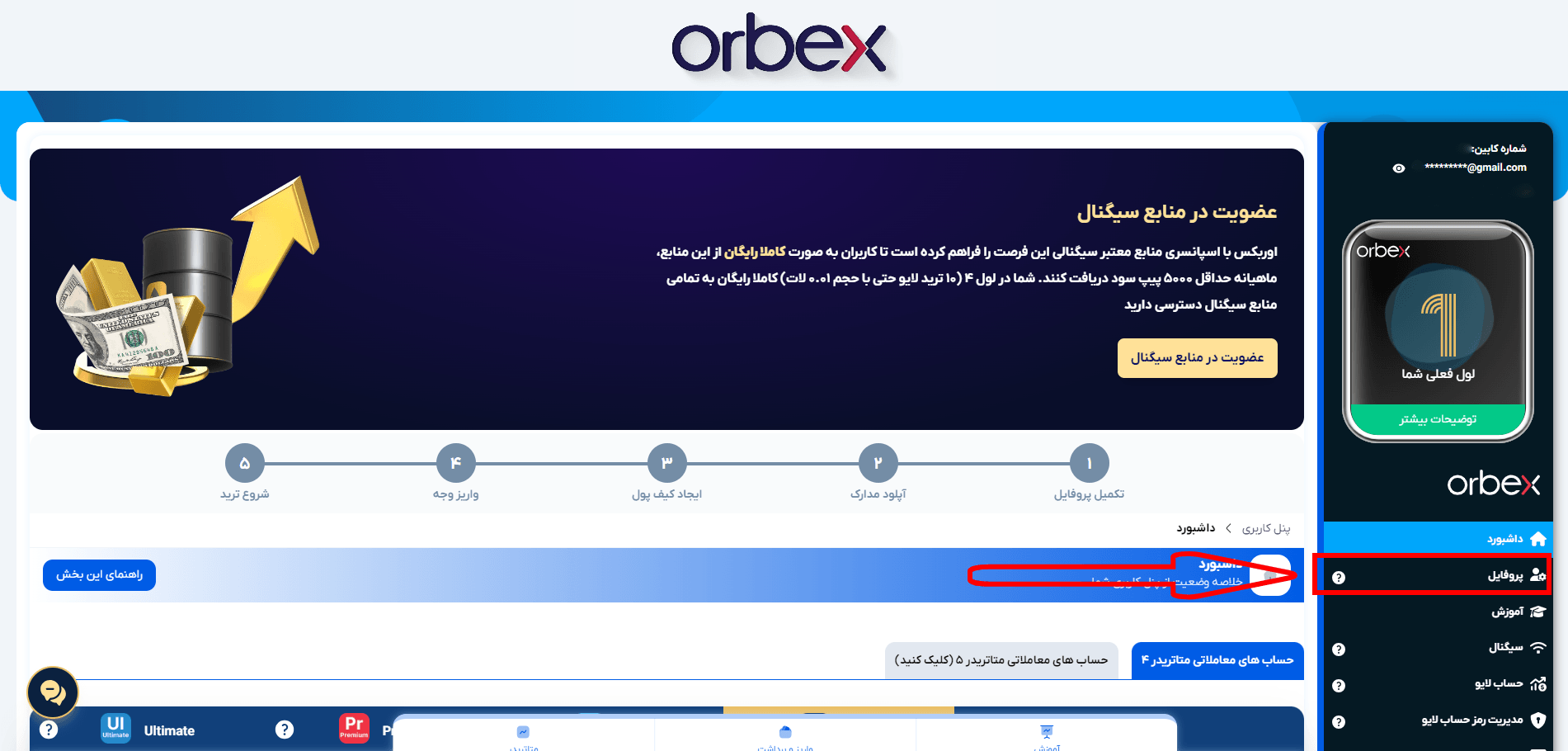 احراز هویت در بروکر اوربکس