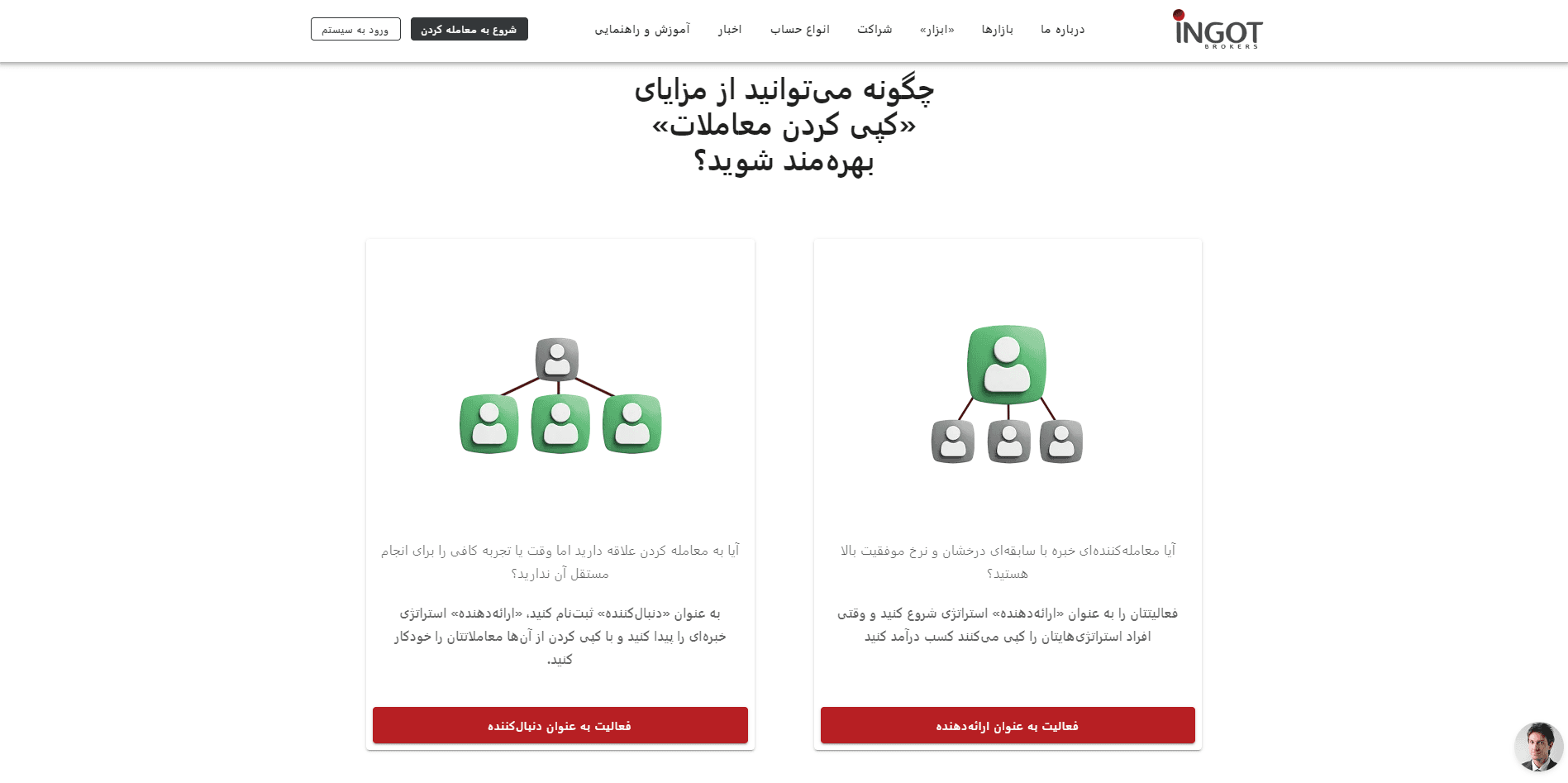 کپی تریدینگ بروکر اینگات