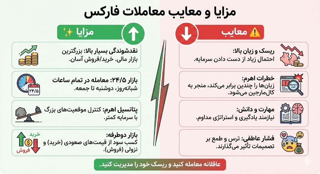 مزایا و معایب فارکس