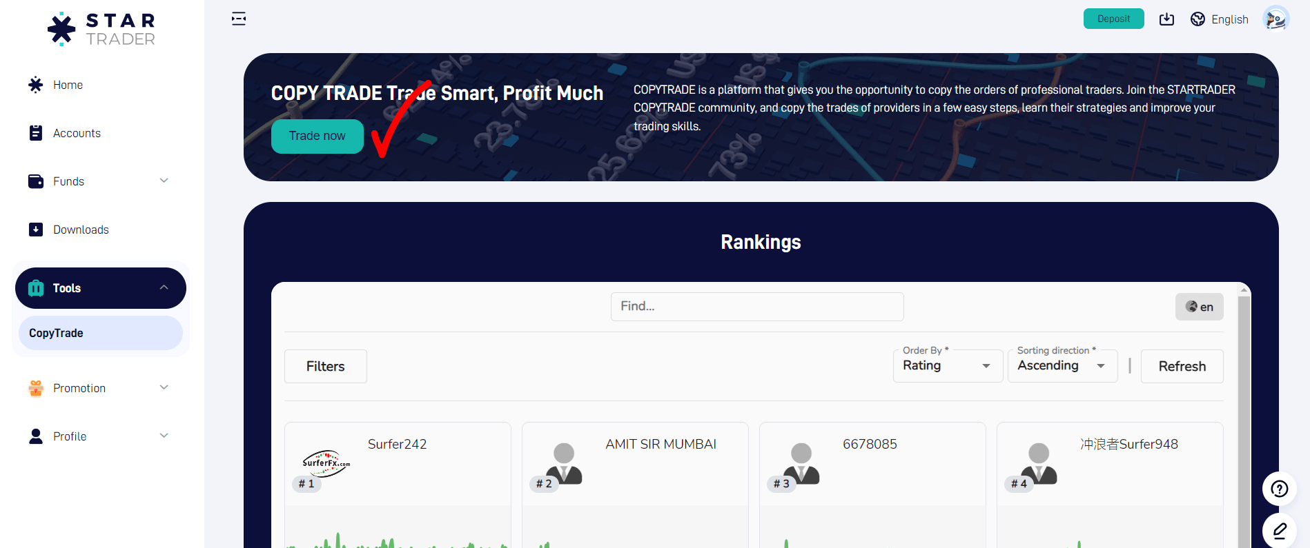 نصب کپی ترید استار تریدر