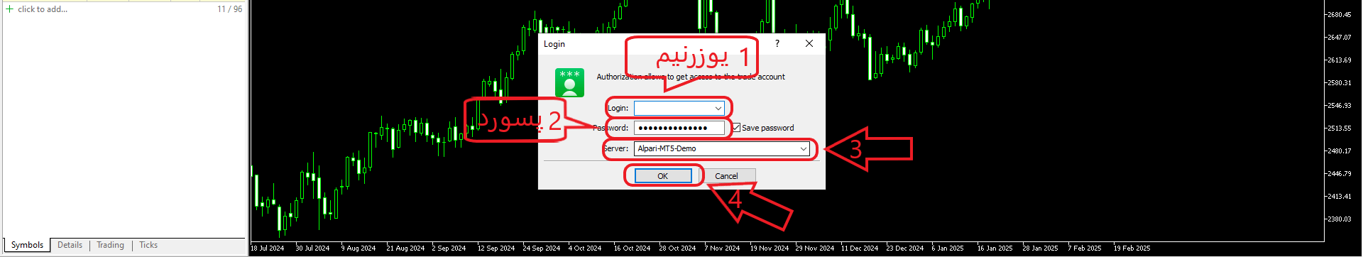 نحوه بازکردن حساب دمو در آلپاری