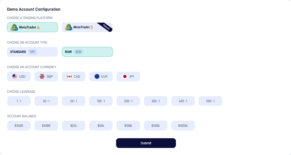 افتتاح حساب دمو در استارتریدر