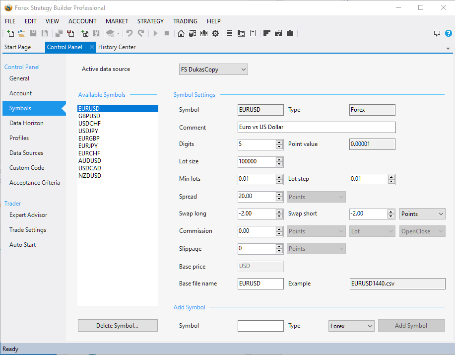 انتقال دیتای بروکر به فارکس استراتژی بیلدر