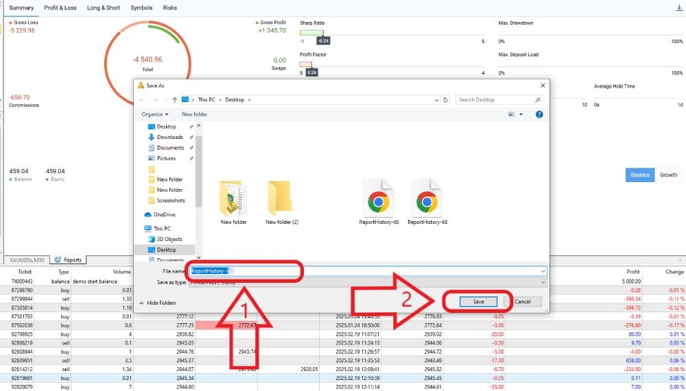 دخیره استیتمنت متاتریدر