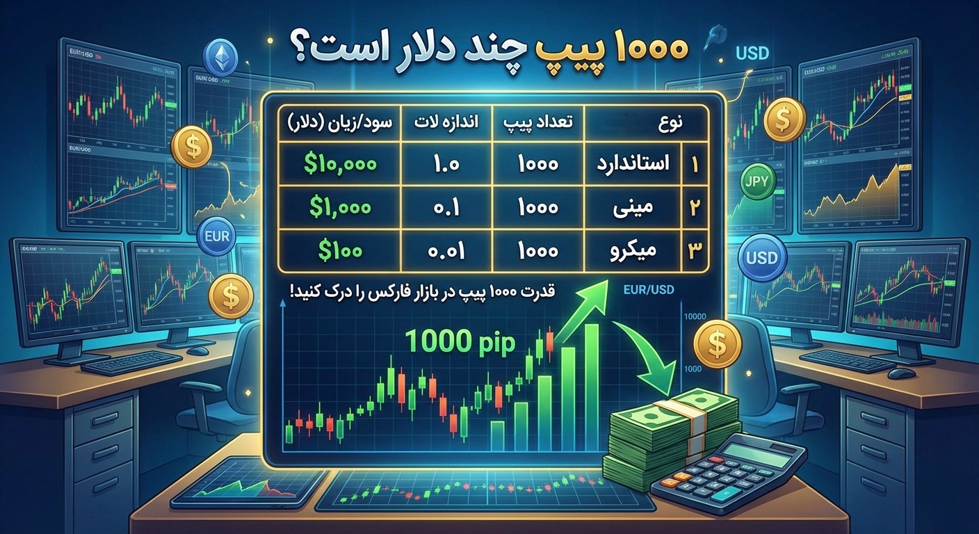 1000 پیپ چند دلار است