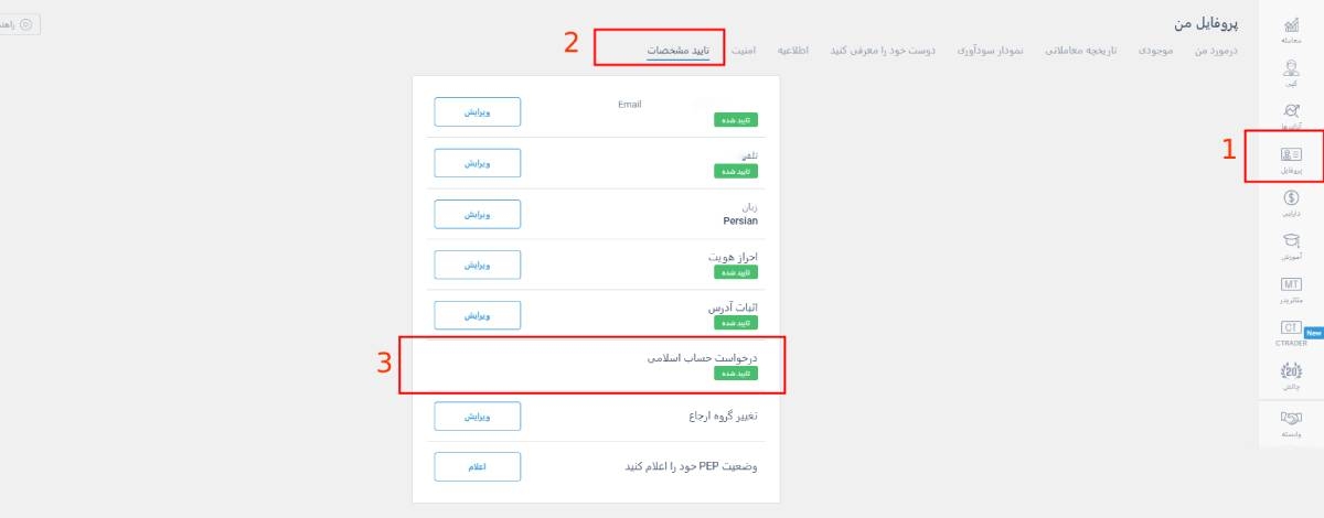 حساب اسلامی لایت فایننس