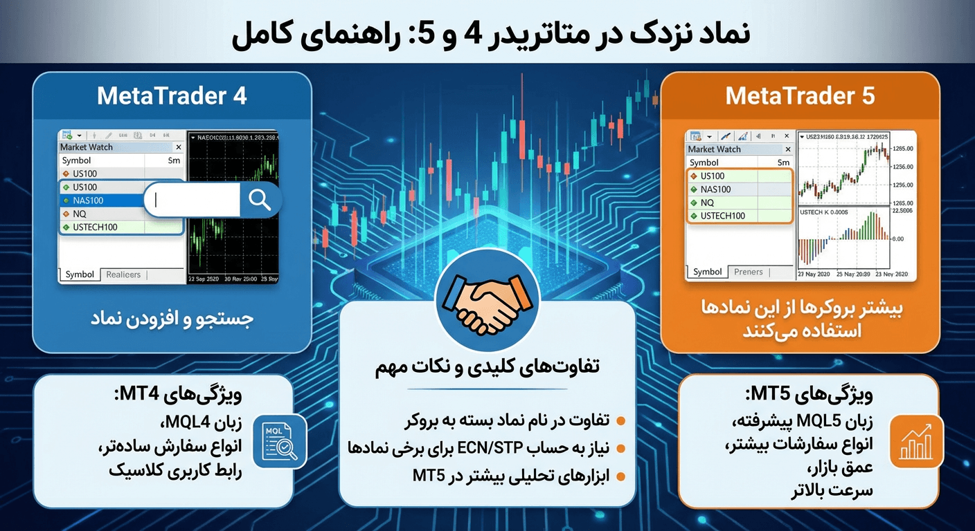 نماد نزدک در متاتریدر 4 و 5